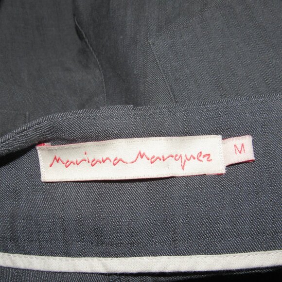 Mariana Marquez Women’s Gray Stretch Crop Pants M – Slim Ankle Trousers - Picture 6 of 8